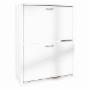 ZAPATERA - BECAN, DISENO COMPACTO DE 2 PUERTAS ABATIBLES, GRAN CAPACIDAD Y ESTILO MODERNO - BLANCO