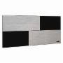 CABECERA FLOTANTE INDIVIDUAL LORCA DISENO MODERNO AJUSTABLE EN ALTURA KING 2 PIEZAS GRIS NEGRO