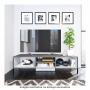 MUEBLE PARA TV PARA 84 PULGADAS MADERA DE INGENIERÍA Y METAL GRAFITO GRIS 185 X 48 X 40 CM