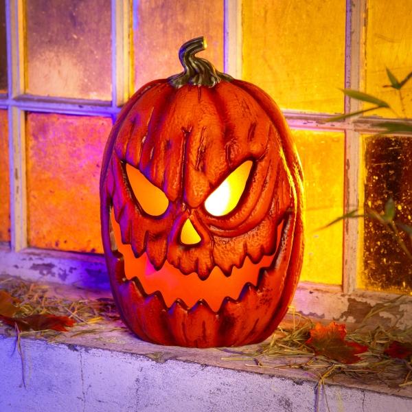 CALABAZA DECORATIVA 46 CM ILUMINADA CON SONIDO