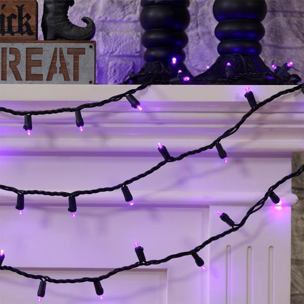 SERIE DE 100 LUCES LED MORADO 6.4 M