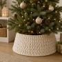 COLLAR PARA ÁRBOL DE NAVIDAD 53 X 26 CM TEJIDO BLANCO MODERNO