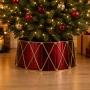 COLLAR PARA ÁRBOL DE NAVIDAD TAMBOR 63 CM METAL ROJO CLÁSICO