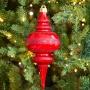 COLGANTE NAVIDEÑO FINIAL 26 CM ROJO BRILLANTE COLECCIÓN VELVET