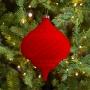 COLGANTE NAVIDEÑO FINIAL 1 PIEZA 15 CM ROJO VELVET 2 DISEÑOS DIFERENTES