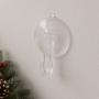 GANCHO NAVIDEÑO CON VENTOSA PARA CORONA TRANSPARENTE