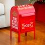 ADORNO NAVIDEÑO BUZÓN DECORATIVO METÁLICO ROJO 52 CM