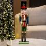 ADORNO NAVIDEÑO CASCANUECES MULTICOLOR 55 CM AZUL Y VERDE