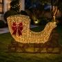FIGURA NAVIDEÑA TRINEO CON LUZ LED 113 CM DORADO