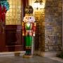 FIGURA NAVIDEÑA CASCANUECES 191 CM CON LUZ LED PLÁSTICO MULTICOLOR