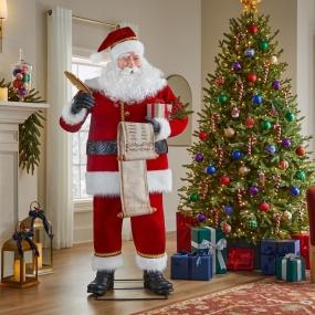 ANIMATRONIC GIGANTE NAVIDEÑO SANTA CLAUS CLÁSICO CON MOVIMIENTO Y SONIDO 183 CM