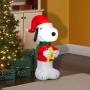 INFLABLE NAVIDEÑO SNOOPY CON LUZ LED 107 CM