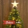 PUNTA PARA ÁRBOL DE NAVIDAD AEROPLANO AMARILLA DE PLÁSTICO CON LUZ Y MOVIMIENTO
