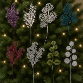FOLLAJE NAVIDEÑO DECORATIVO 60.5 X 79 CM BRILLANTE DISPONIBLE EN 8 ESTILOS