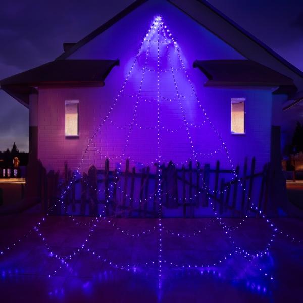 ADORNO DE HALLOWEEN TELARAÑA CON LUZ LED 3.6 M