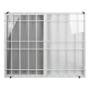 VENTANA CORREDIZA CON PROTECTOR ALUMINIO 120 X 100 CM IZQUIERDA A DERECHA BLANCO