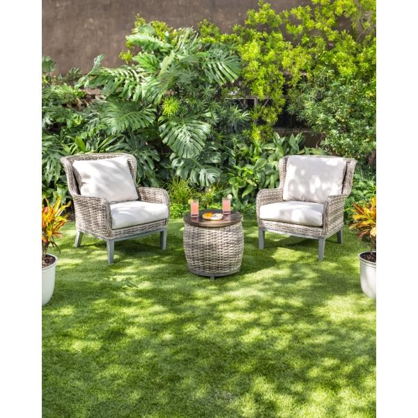JUEGO DE JARDÍN BISTRO COPPER LAKE 3 PIEZAS BEIGE