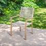 SILLA JARDÍN APILABLE MIMBRE BEIGE