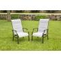 SET DE 2 SILLAS SLING ACERO Y TELA GRIS