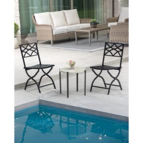 MESADECORATIVA REDONDA BEIGE DE METAL