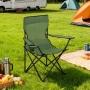 SILLA PLAYA PLEGABLE ACERO / POLIÉSTES VERDE