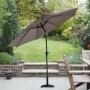 SOMBRILLA JARDÍN 274.3 CM ALUMINIO BEIGE
