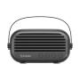 BOCINA BLUETOOTH RETRO CON RADIO FM, AUX Y REPRODUCTOR USB/MICROSD NEGRO