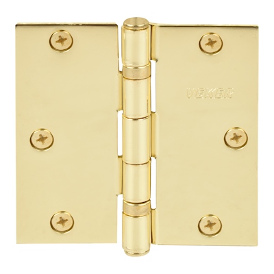 BISAGRA DE CABEZA PLANA 8.89 X 8.89 CM DORADO 2 PIEZAS