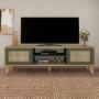 MUEBLE PARA TV PARA 75 PULGADAS MDF ROBLE VERDE 40 X 180 X 55 CM