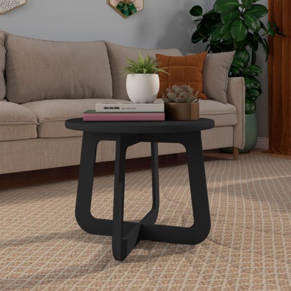 MESA DE CENTRO DECORATIVA JASMIN MDF 59 X 59 X 46.5 CM GRAFITO