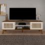 MUEBLE PARA TV PARA 75 PULGADAS MDF PINO OFF WHITE 180 X 40 X 55 CM