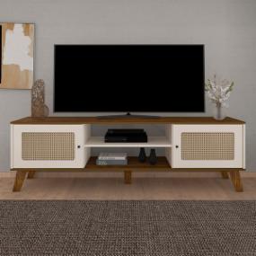 MUEBLE PARA TV PARA 75 PULGADAS MDF PINO OFF WHITE 180 X 40 X 55 CM