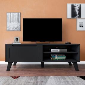 MUEBLE PARA TV PARA 60 PULGADAS MDF NEGRO 134 X 50 X 40 CM