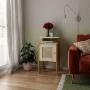 MESA LATERAL AUXILIAR CHARLOTTE MDF 72.5 X 43 X 36 CM ROBLE OFF WHITE
