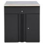 GABINETE PARA HERRAMIENTAS METALICO CON PUERTAS Y 1 CAJON NEGRO 96X68.5X101.6 CM
