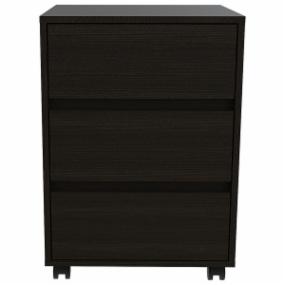 ARCHIVERO MDF MÓVIL DE 3 CAJONES PARA OFICINA CON RODAJINES
