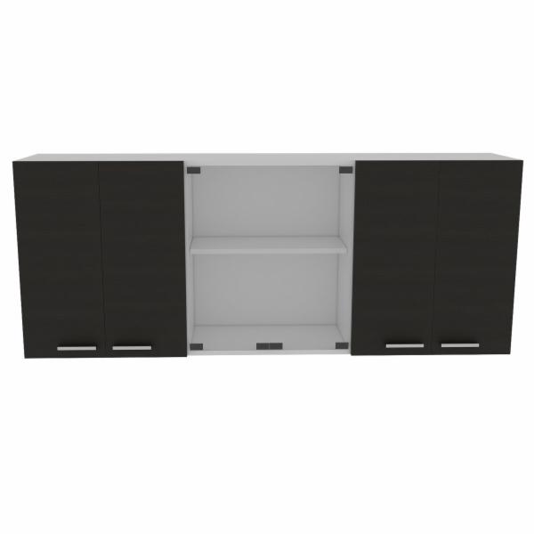 GABINETE COCINA 150 VIDRIO WENGUE