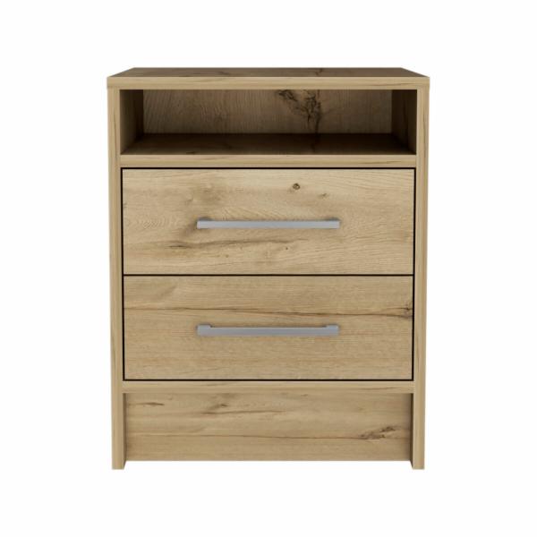 BURÓ MESA DE NOCHE ETER MDF DUNA 2 CAJONES MODERNO ALMACENAMIENTO FUNCIONAL