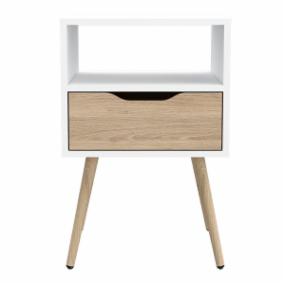 BURÓ MDF BLANCO ROVERE 1 CAJÓN ESTILO MODERNO ALMACENAMIENTO