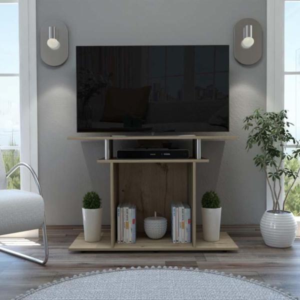 MUEBLE PARA TV PARA 40 PULGADAS MADERA AGLOMERADA CAFÉ OSCURO 99.5 X 40.3 X 68.4 CM