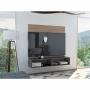 MUEBLE PARA TV PARA 60 PULGADAS MDF MIEL/PLOMO 137.7 X 134.6 X 33.6 CM