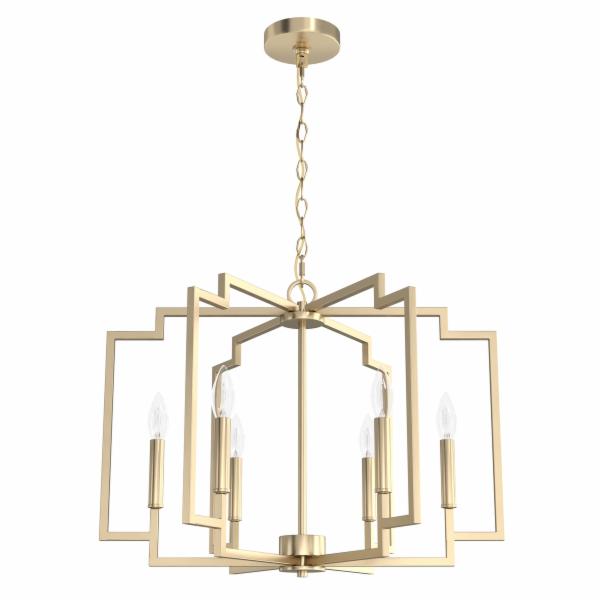 ZOANNE 6 LIGHT CHANDELIER 24 INCH ALTURAS GOLD