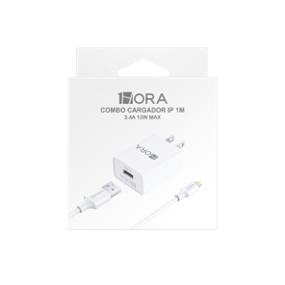 COMBO CARGADOR USB 2.4 A BLANCO
