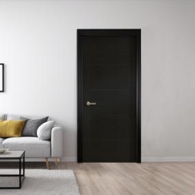 PUERTA INTERIOR SEMISOLIDA 90 X 213 CM CHOCOLATE AJUSTE EXPRESS