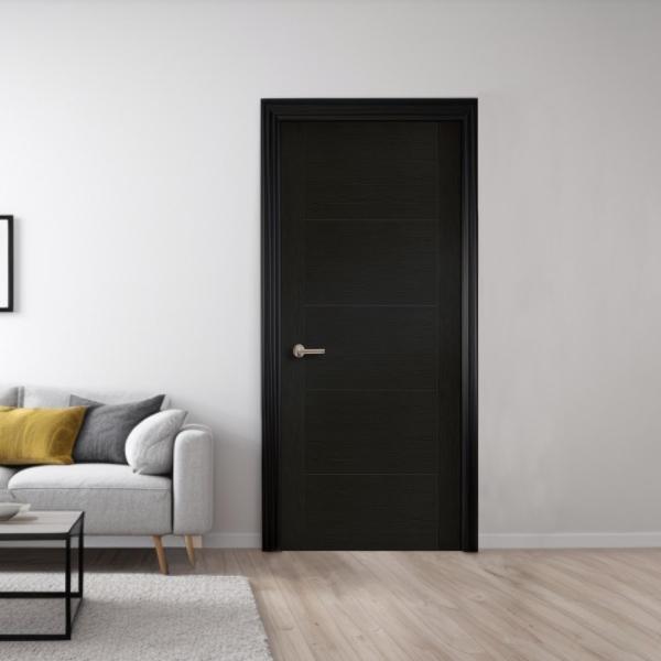 PUERTA INTERIOR SEMISOLIDA 70 X 213 CM CHOCOLATE AJUSTE EXPRESS