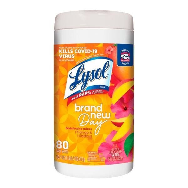 LYSOL TOALLITAS DESINFECTANTES PARA SUPERFICIES FRAGANCIA MANGO HIBISCUS