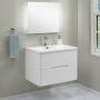 MUEBLE PARA BAÑO FLOTANTE ARLON 26" BLANCO MADERA CONTRACHAPADA CON LAVABO