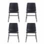 SET SILLAS DE COMEDOR ECOCUERO NEGRO