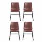 SET SILLAS DE COMEDOR ECOCUERO MARRÓN