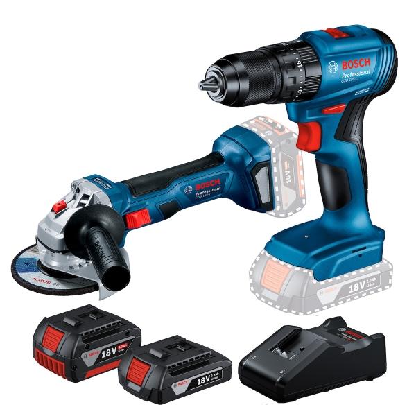 COMBO ROTOMARTILLO Y ESMERIL 18V CON 2 BATERÍAS Y 1 CARGADOR